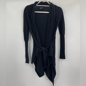 Allsaints Mantle Cardigan women's wool open sweater size US 2 UK 6 black